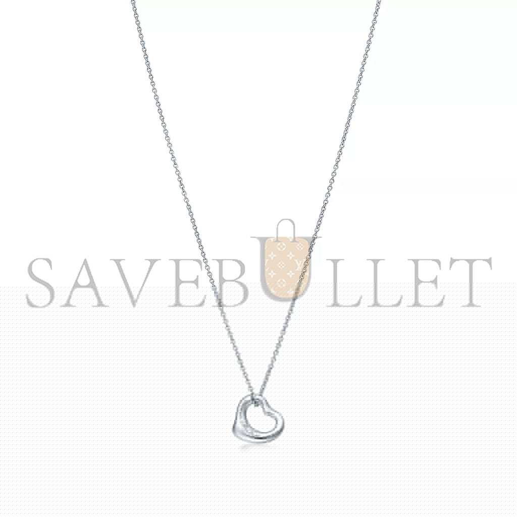 T*f*ny elsa peretti® open heart pendant in platinum with diamonds 68148707